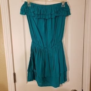 Strapless Turquoise Dress